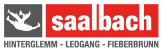 Logo von Saalbach mit den Orten Hinterglemm, Leogang und Fieberbrunn. Ideal für Alpenurlaub.