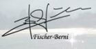 Schwarze Unterschrift mit dem Namen Fischer-Berni