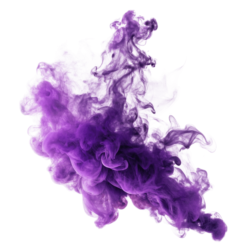 Lila Rauchwolke auf transparentem Hintergrund für romantische Buchcover und Erotikromane